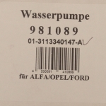 Pompa apa Opel / Alfa Romeo / Fiat / SAAB / 1.9 / 2.4